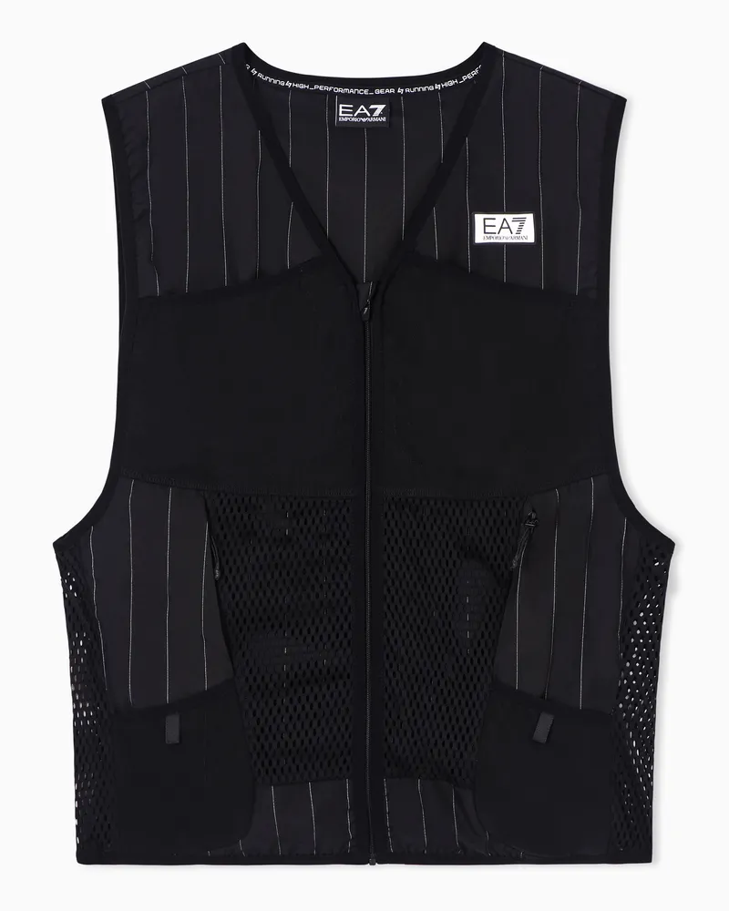 EA7 Dynamic Athlete Verstaubare Weste aus VENTUS7-Funktionsgewebe Schwarz
