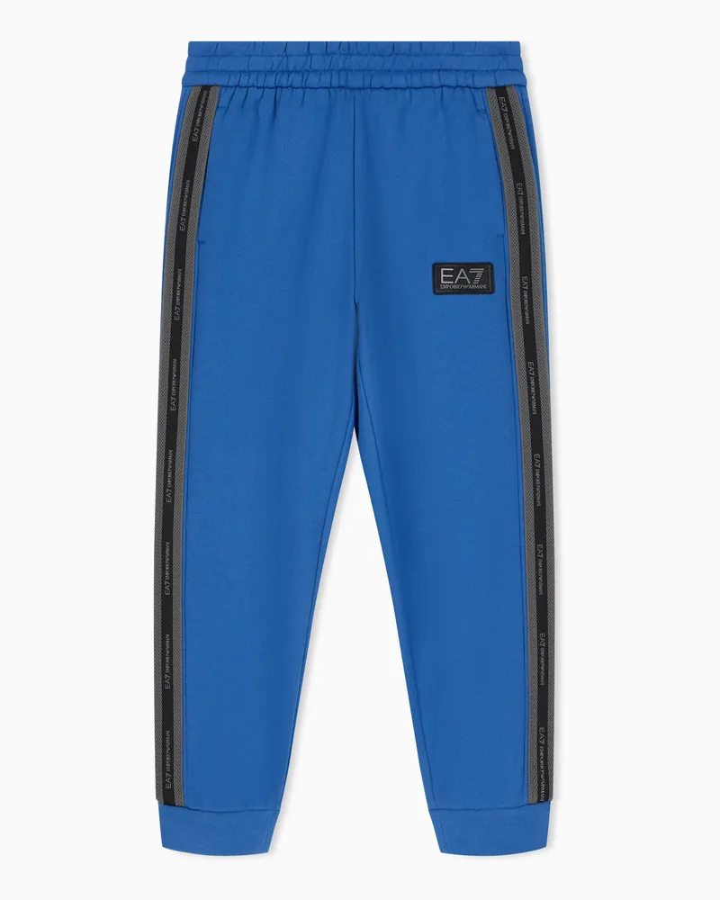 EA7 Jerseyhose Logo Series Boy Regular Fit Baumwolle Blau