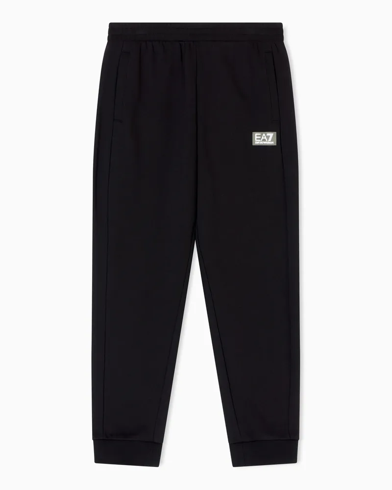 EA7 ASV Logo Series Boy Jogginghose aus einer Bio-Baumwollmischung Schwarz