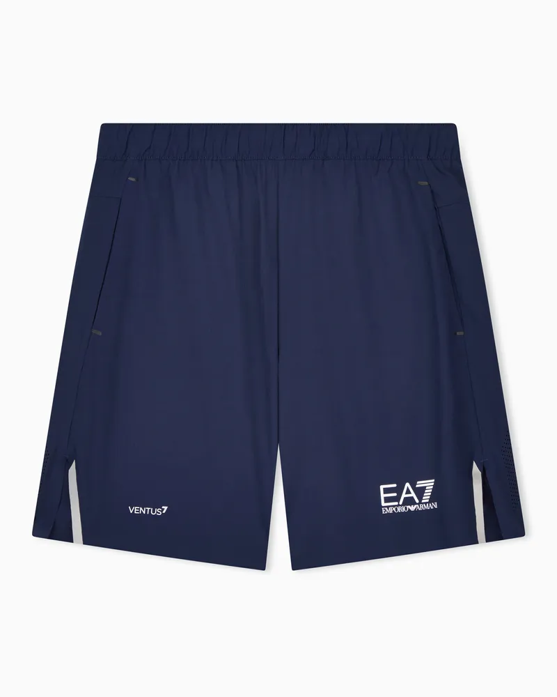 EA7 Tennis Pro Shorts aus VENTUS7-Funktionsgewebe Marineblau