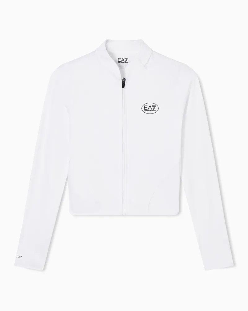EA7 Tennis Pro Sweatshirt aus VENTUS7-Funktionsgewebe Weiß