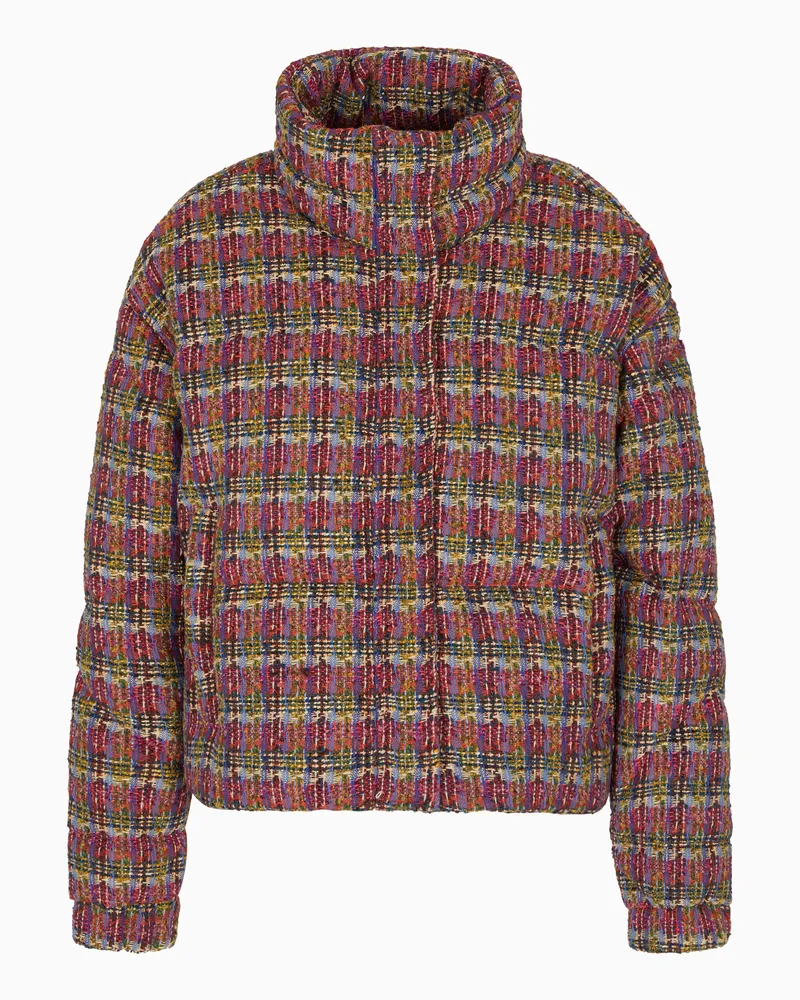 EA7 Wattierte Bomberjacke in Jacquard-Verarbeitung Mehrfarbig