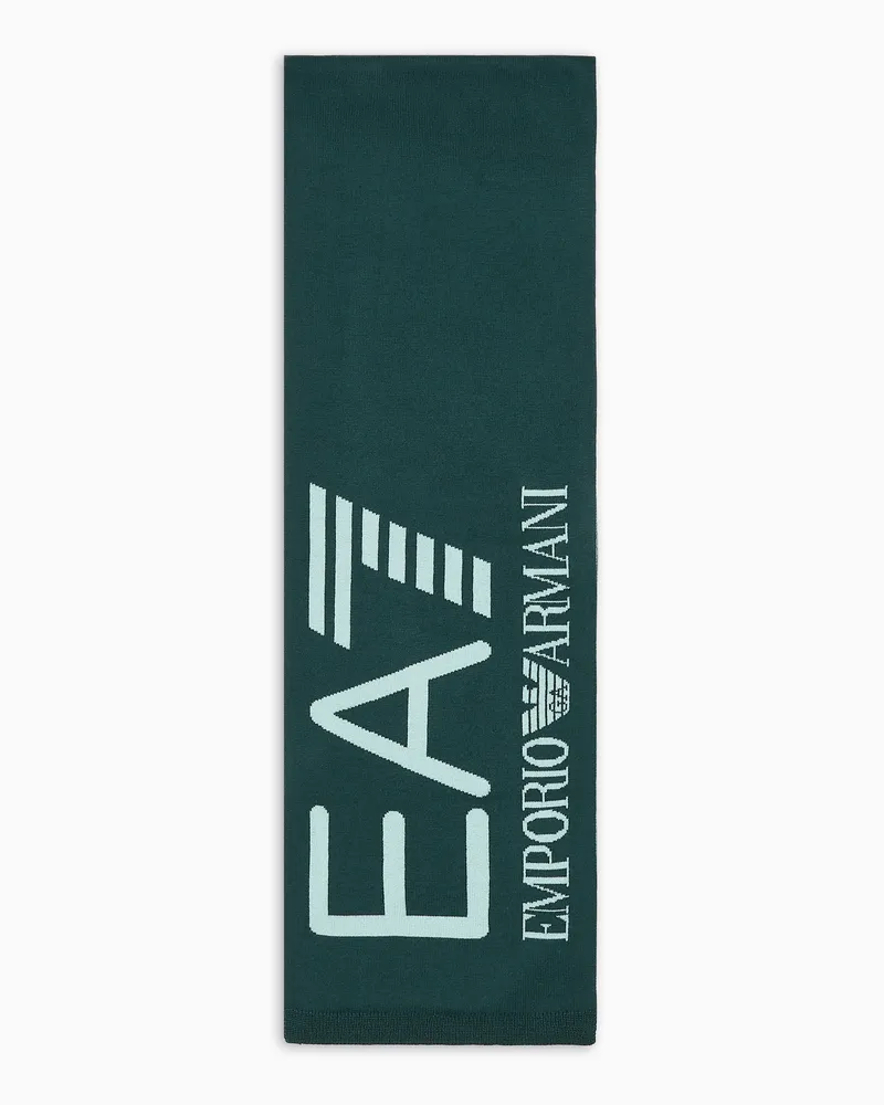 EA7 Visibility Schal mit großem -Logo Grün