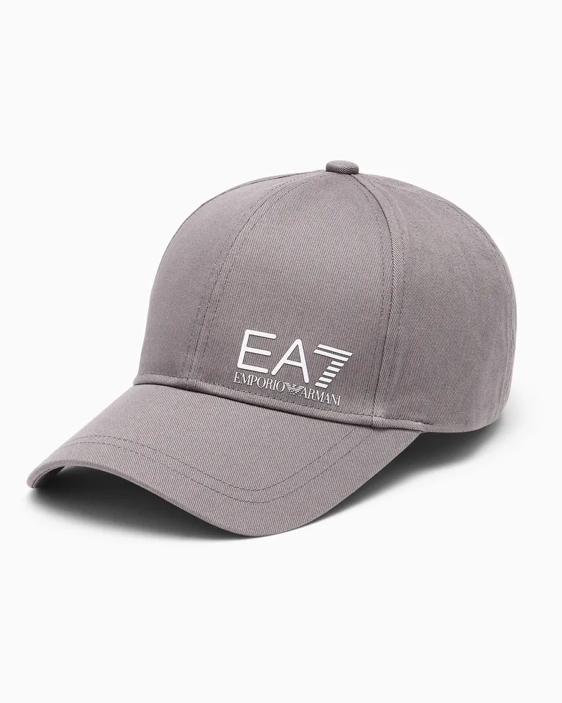 EA7 Baseballcap Baumwolle mit verstellbarem Verschluss Caps U Grau