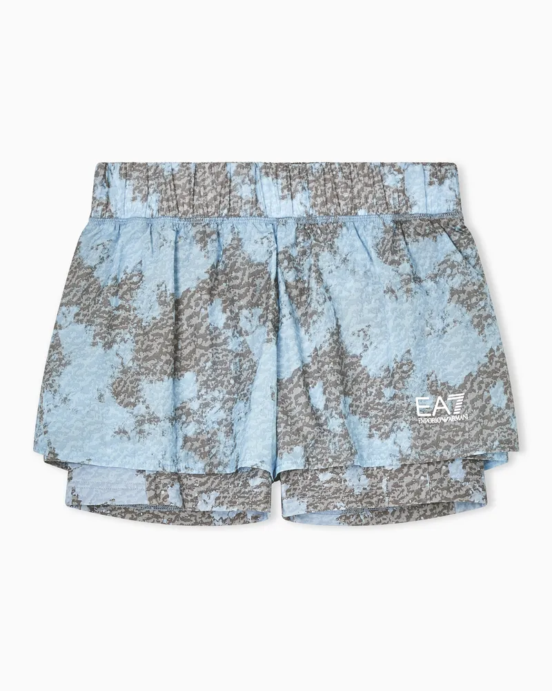 EA7 Dynamic Athlete Shorts aus VENTUS7-Funktionsgewebe Hellblau