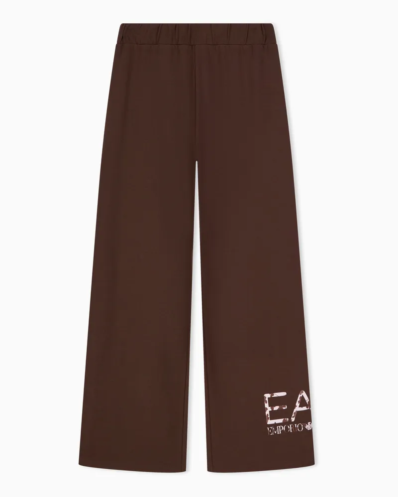 EA7 Jerseyhose Graphic Series Girl Regular Fit mit Blumenmuster Braun