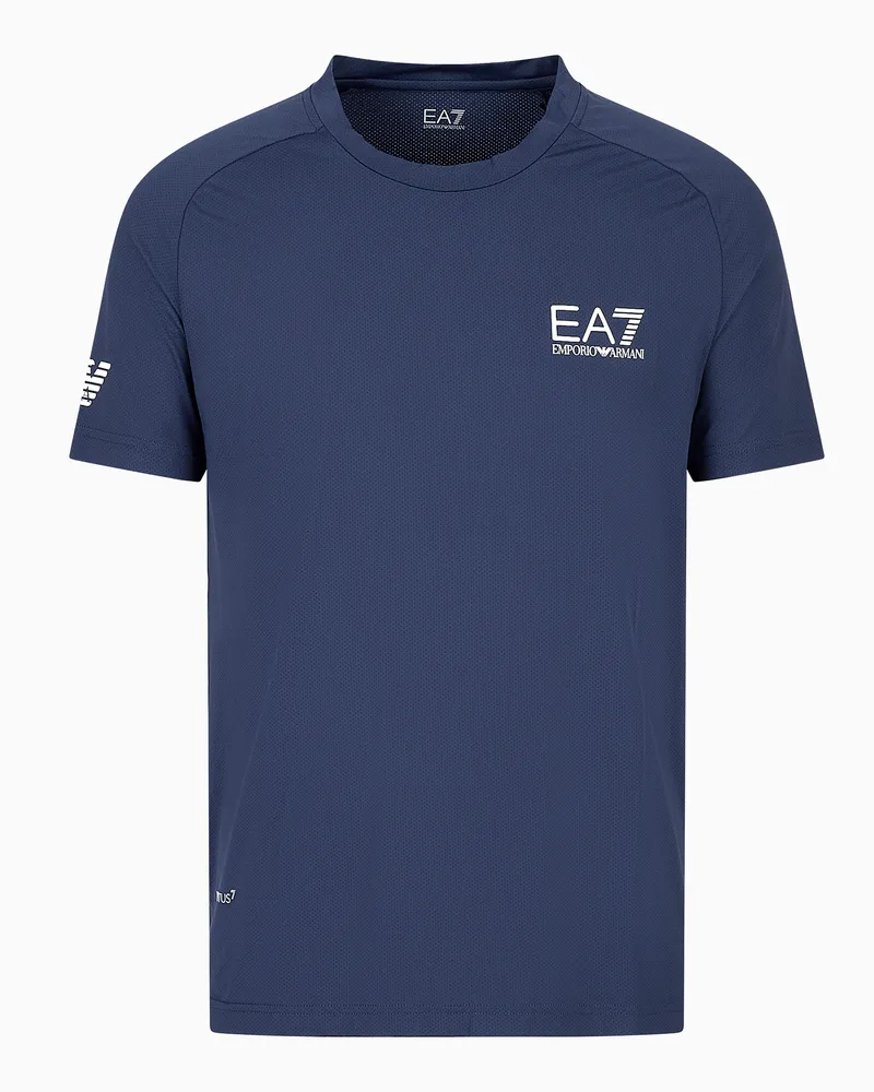 EA7 Tennis Pro T-Shirt aus VENTUS7-Funktionsgewebe Marineblau