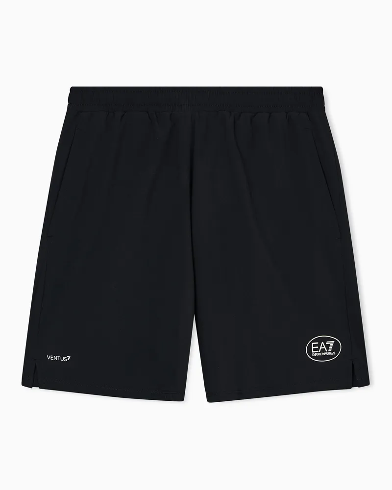 EA7 Tennis Pro Shorts aus VENTUS7-Funktionsgewebe Schwarz