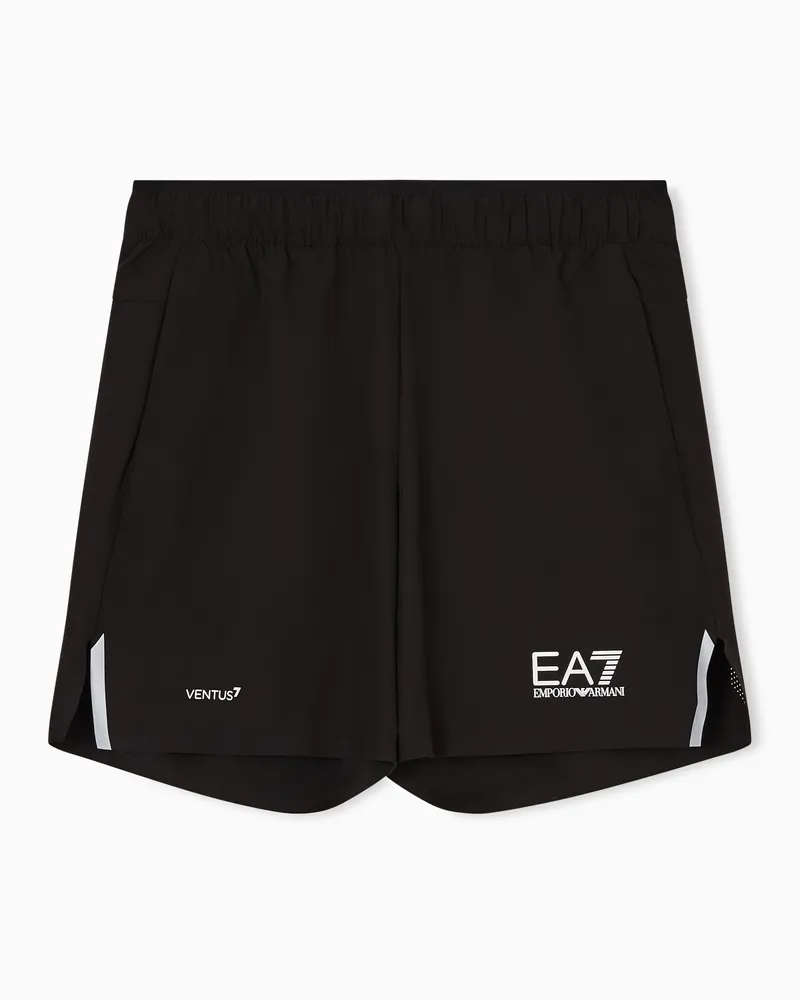 EA7 Tennis Pro Shorts aus VENTUS7-Funktionsgewebe Schwarz