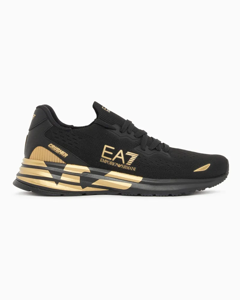 EA7 Crusher Distance Knit Sneaker 2.0 Schwarz