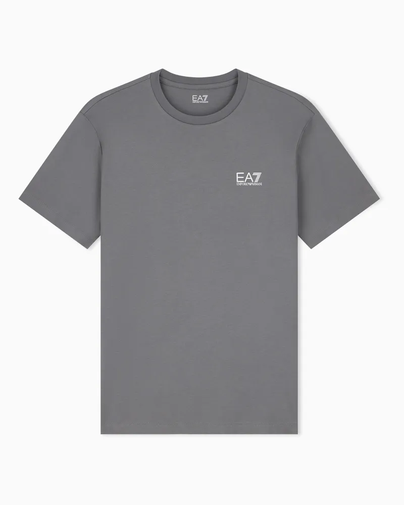EA7 Core Identity T-Shirt aus Pima-Baumwolle mit Logo Grau