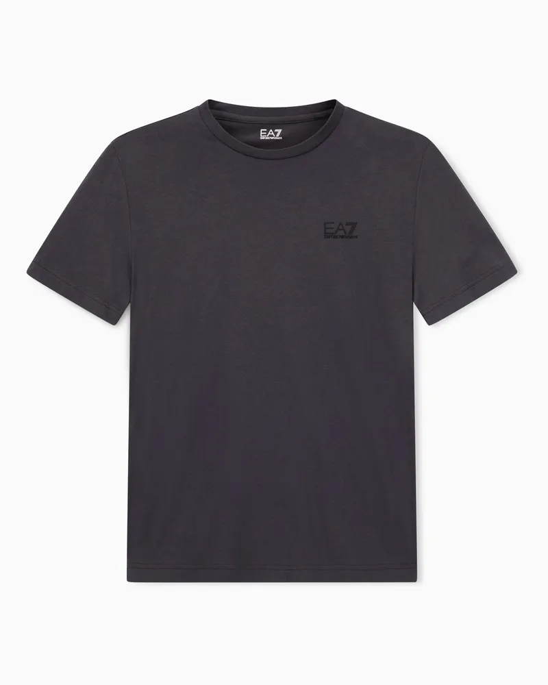 EA7 Core Identity T-Shirt aus Pima-Baumwolle Grau