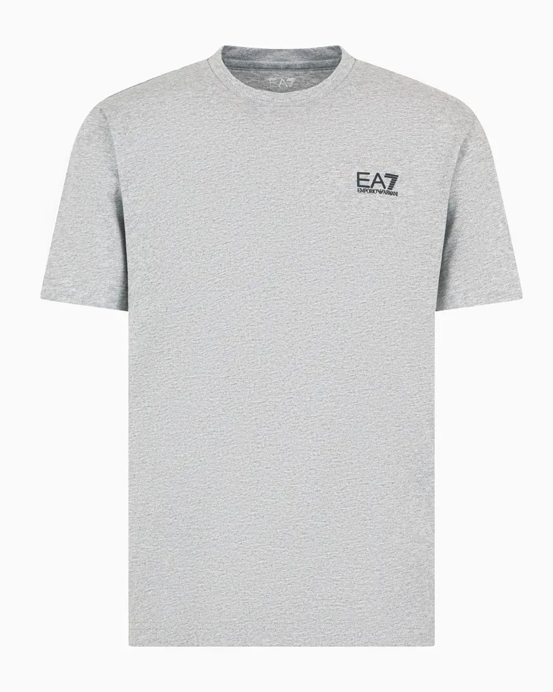EA7 Core Identity T-Shirt aus Pima-Baumwolle Grau