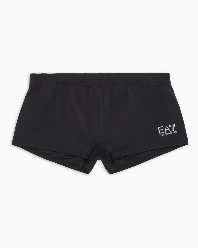 EA7 Badeanzug mit Logo Schwarz