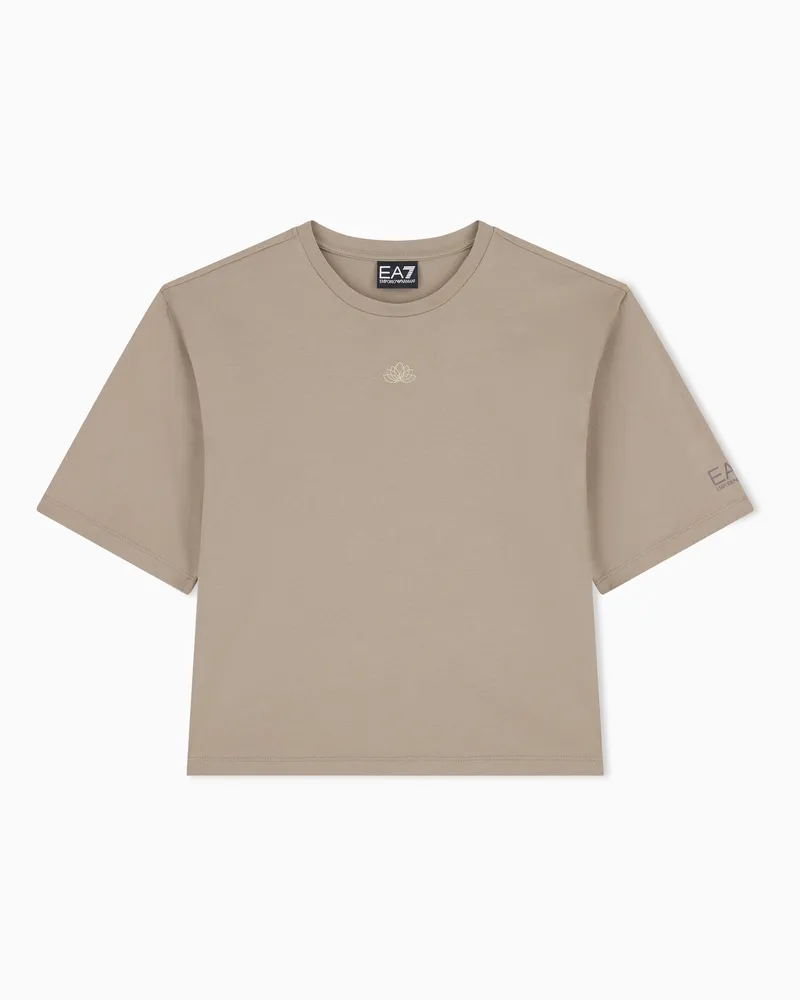 EA7 Oversize T-Shirt Vigor Fullness aus Baumwolljersey Grau