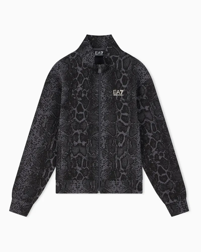 EA7 Sweatshirt Graphic Series Regular Baumwolle mit Elastan Grau
