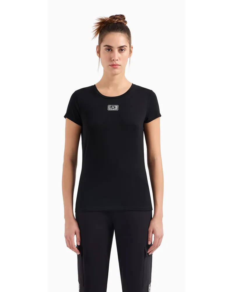 EA7 Asv Dynamic Athlete T-shirt mit Rundhalsausschnitt Aus „natural ventus7“-funktionsgewebe Schwarz