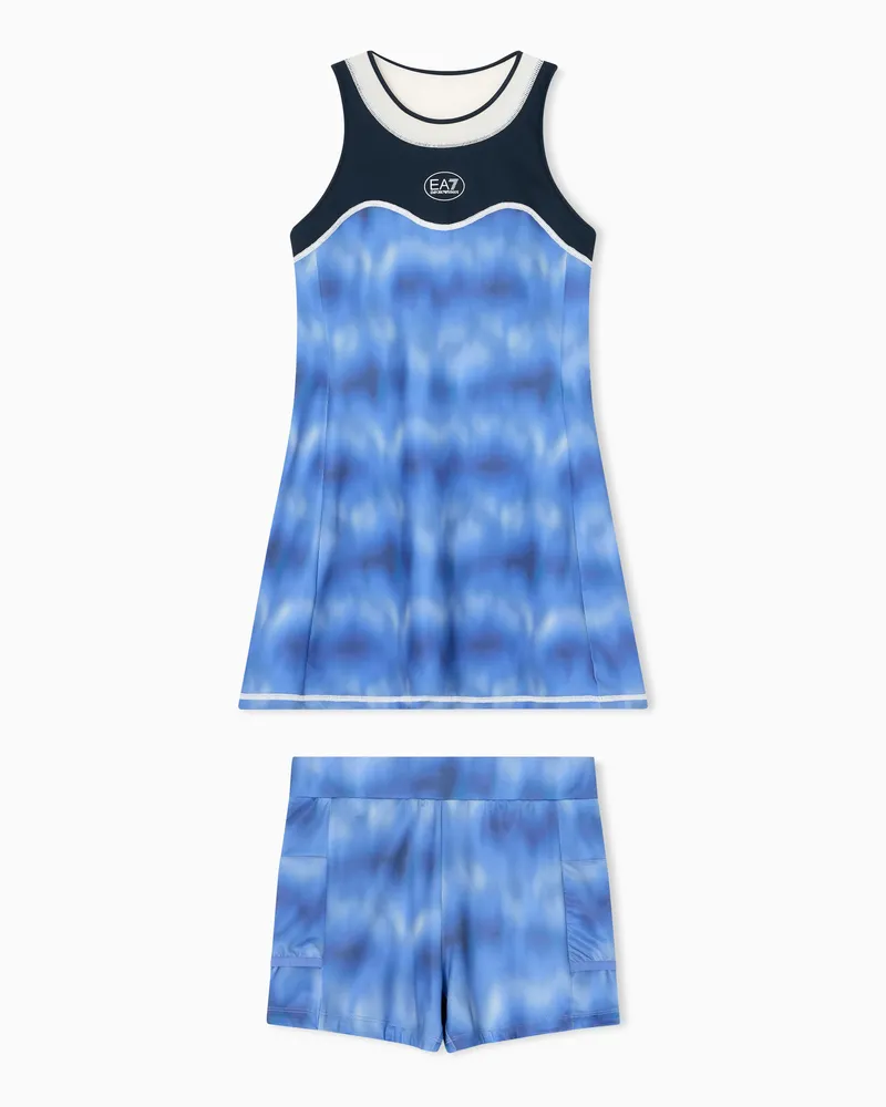 EA7 Tennis Pro Kleid aus VENTUS7-Funktionsgewebe Blau