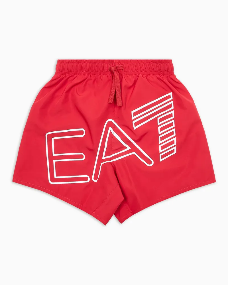 EA7 Strand-Boxershorts Rot