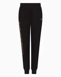 EA7 Shiny Jogginghose Aus Baumwollstretch Schwarz