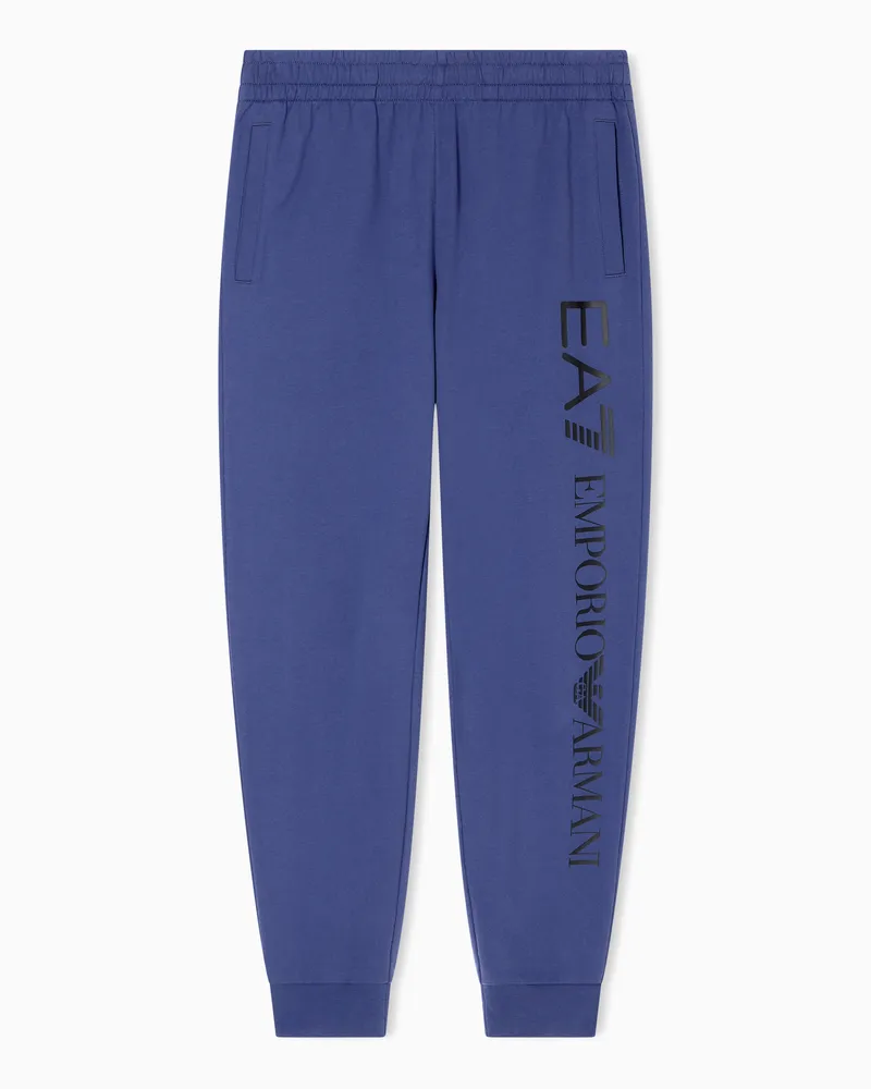 EA7 Logo Series Jogginghose aus Baumwolle Violett