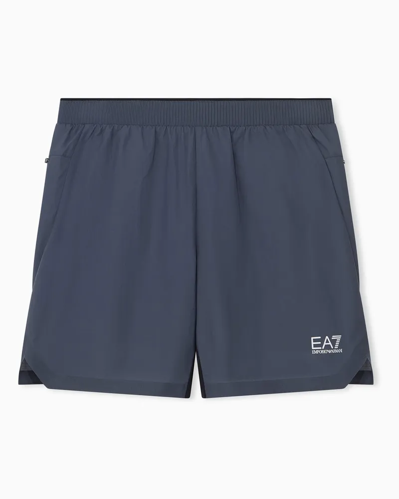 EA7 Shorts Ventus Running aus Polyamid mit elastischem Bund Blau