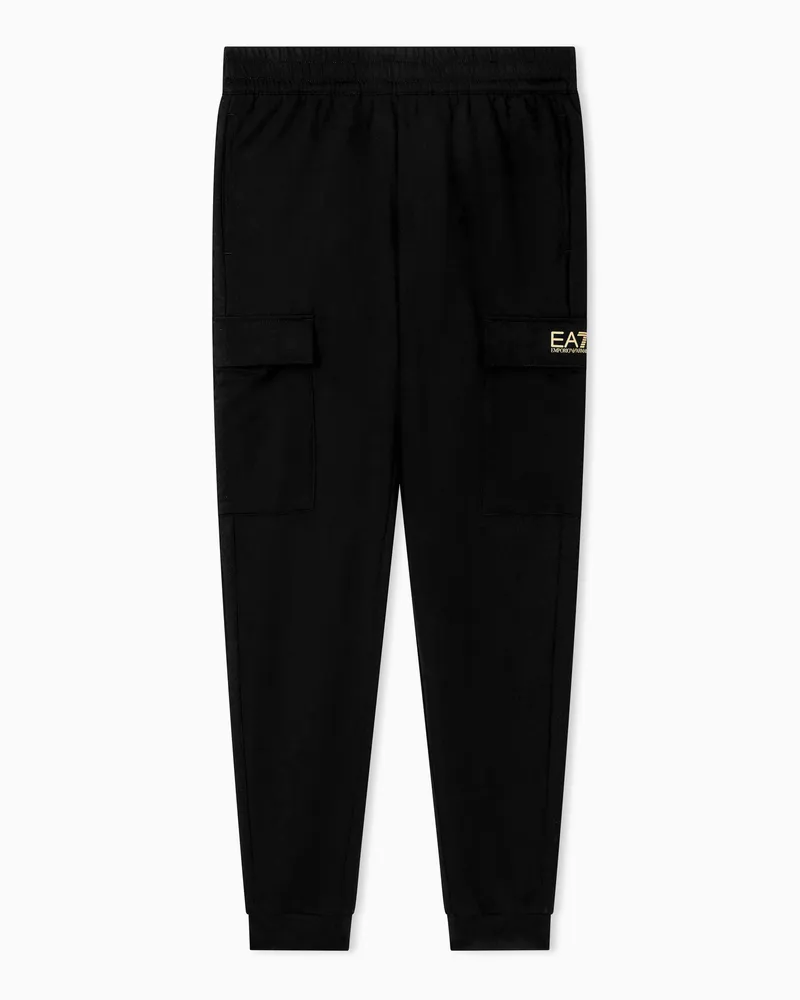 EA7 Core Identity Cargo-Hose aus Baumwolle Schwarz