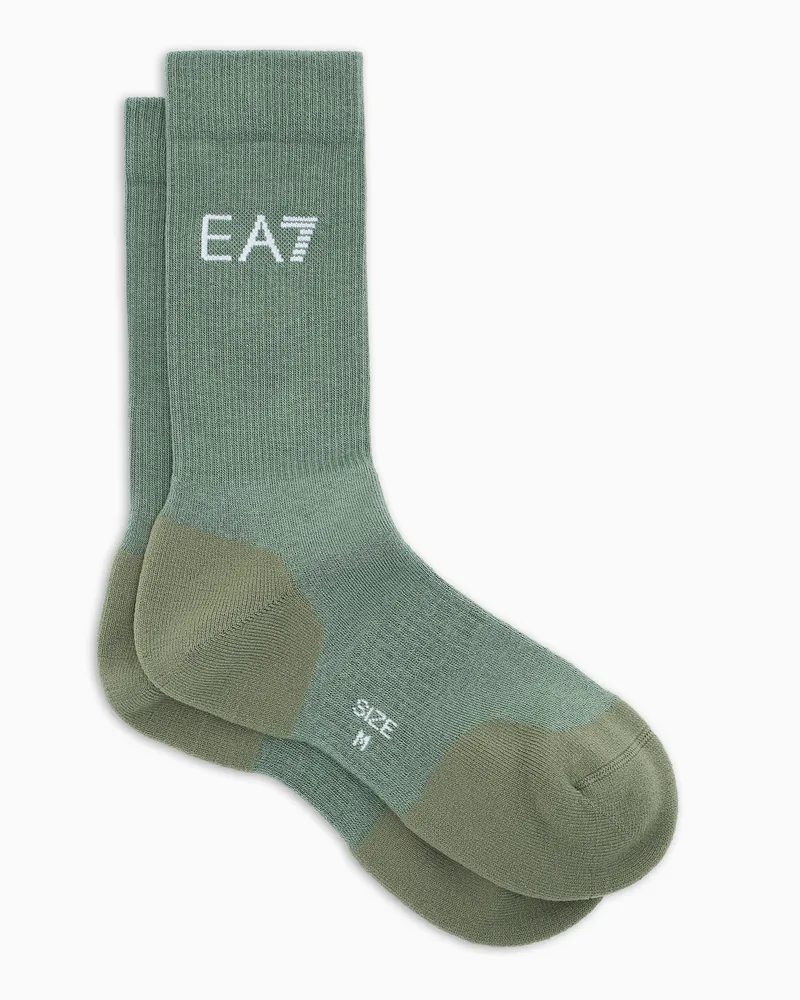 EA7 Tennis Pro Socken aus Baumwollmischung Grün