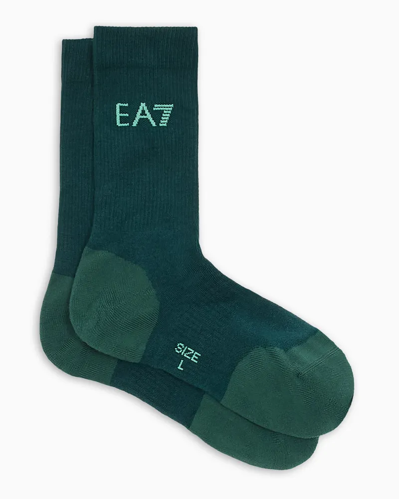 EA7 Tennis Pro Socken aus Baumwollmischung Grün