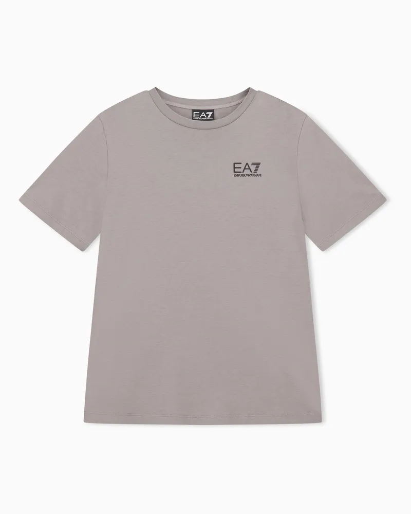 EA7 T-Shirt Core Identity Boy aus Baumwolljersey im Regular Fit Grau