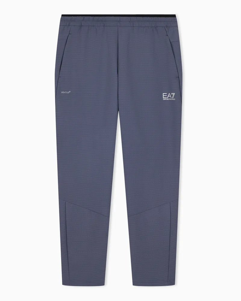 EA7 Hose Ventus7 schmal geschnitten aus technischem Gewebe Blau