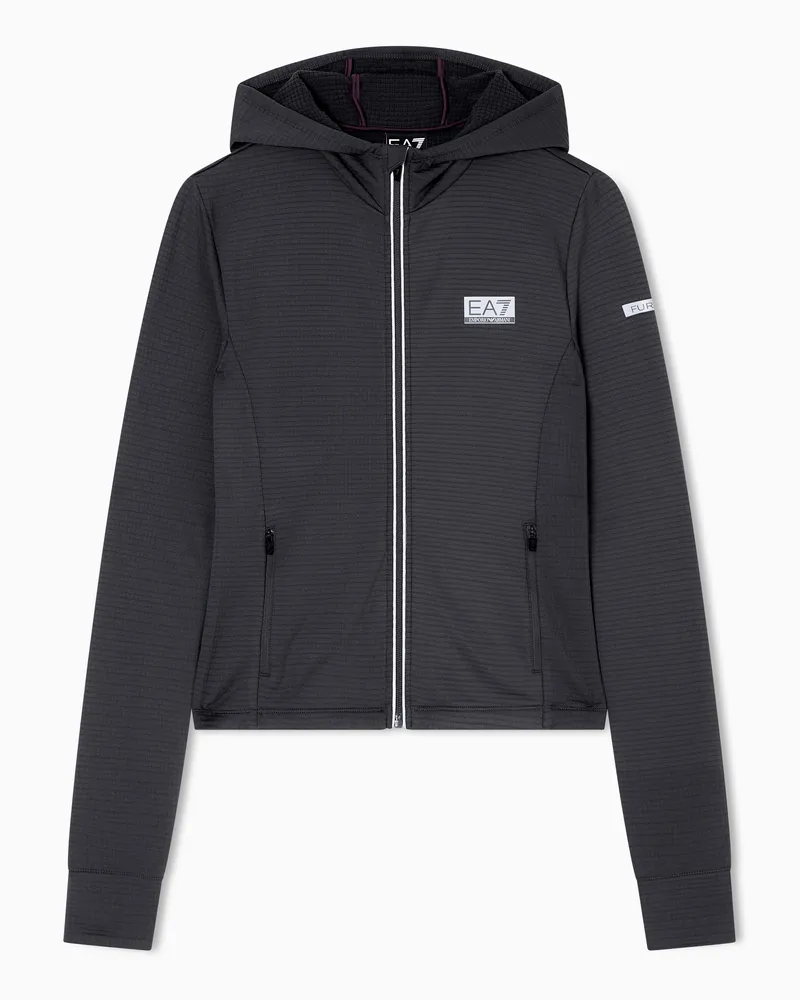 EA7 Dynamic Athlete Jacke mit Reißverschluss aus Funktionsgewebe FUROR7 Grau