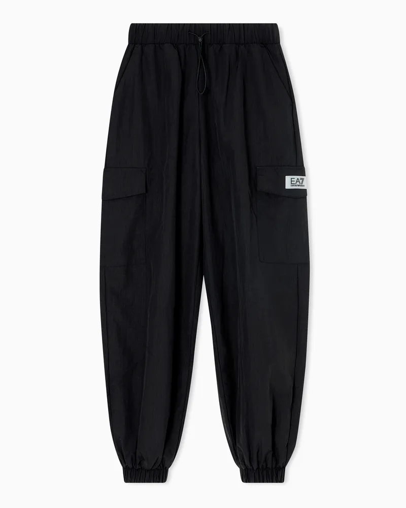 EA7 Contemporary Sport Cargohose aus Nylon Schwarz