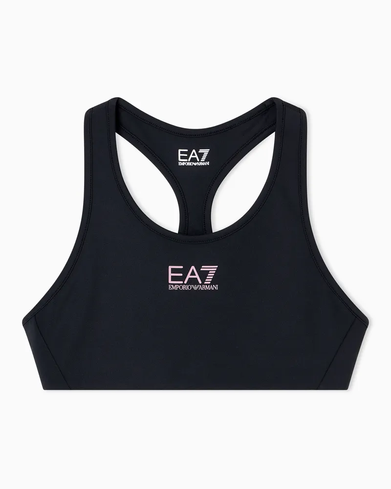 EA7 Dynamic Athlete Girl Sport-BH aus VIGOR7-Funktionsgewebe Schwarz