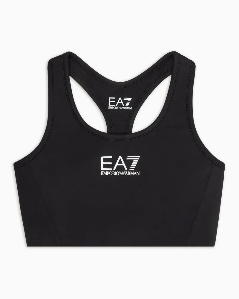 EA7 Dynamic Athlete Girl Sport-BH aus VIGOR7-Funktionsgewebe Schwarz
