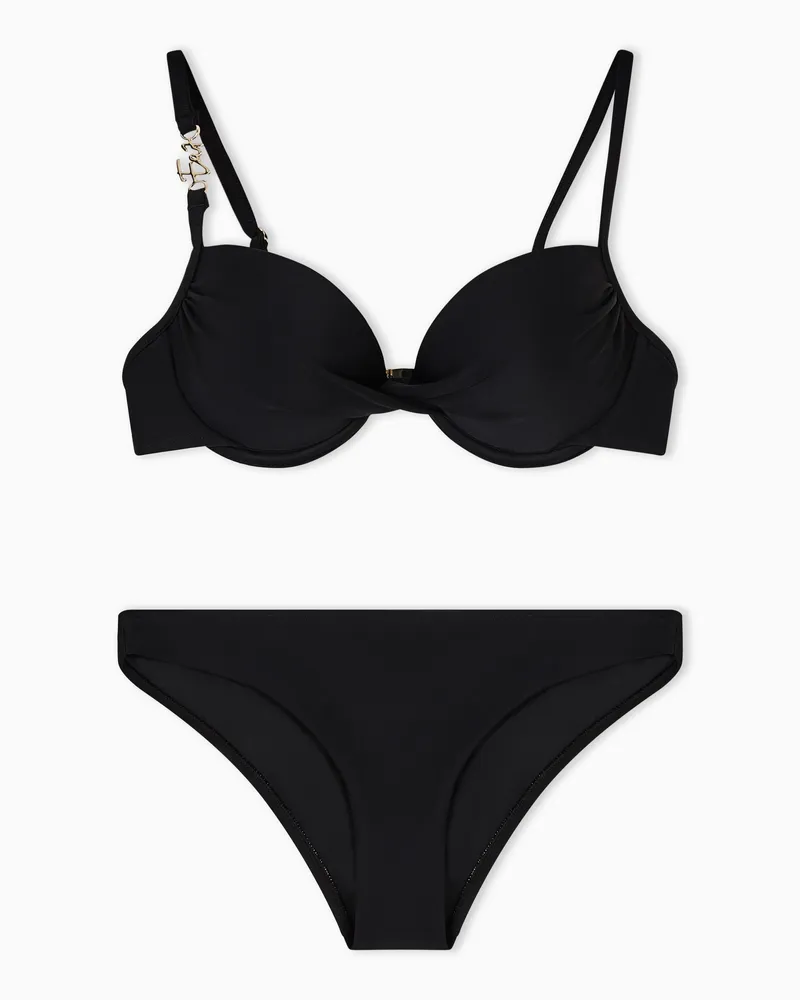 EA7 Push-up-Bikini Schwarz