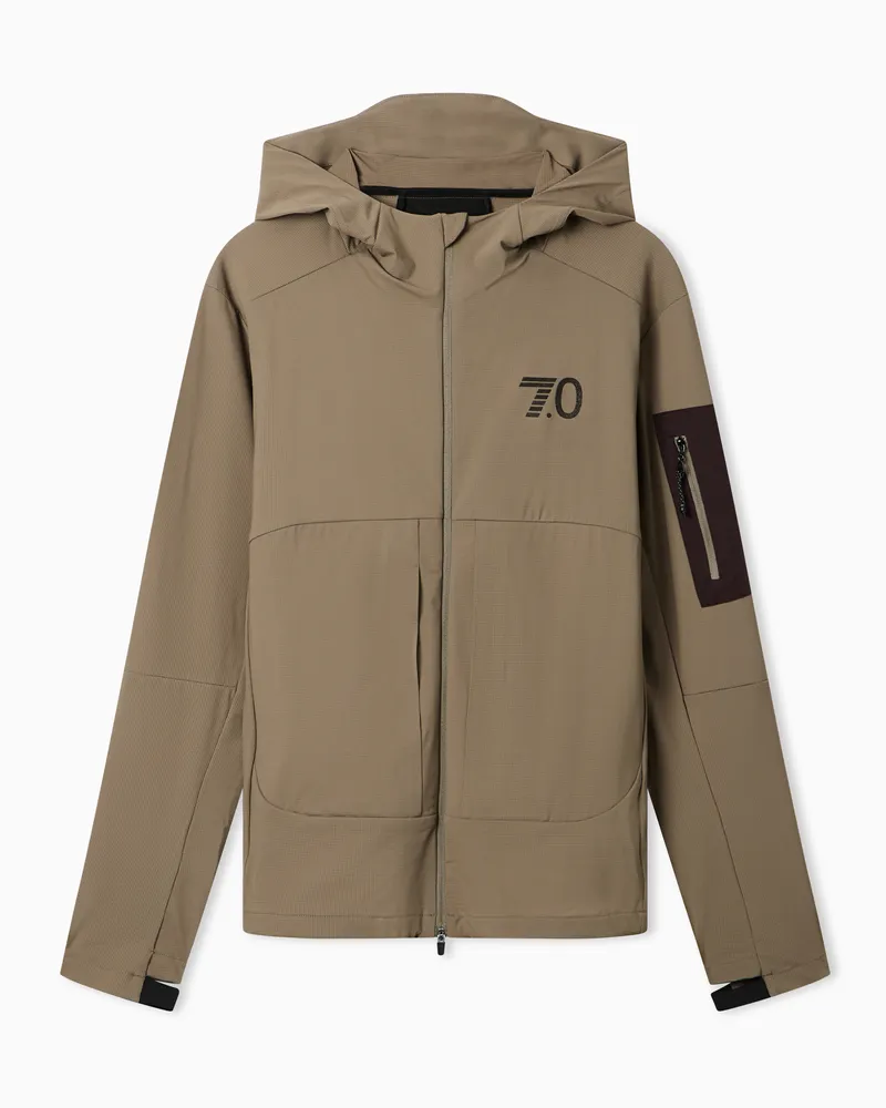 EA7 Sports Pants with Side Logo Band Braun