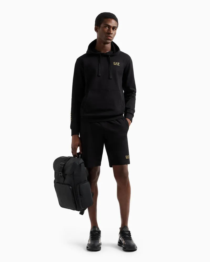 EA7 Core Identity Bermudashorts aus Baumwolle Schwarz