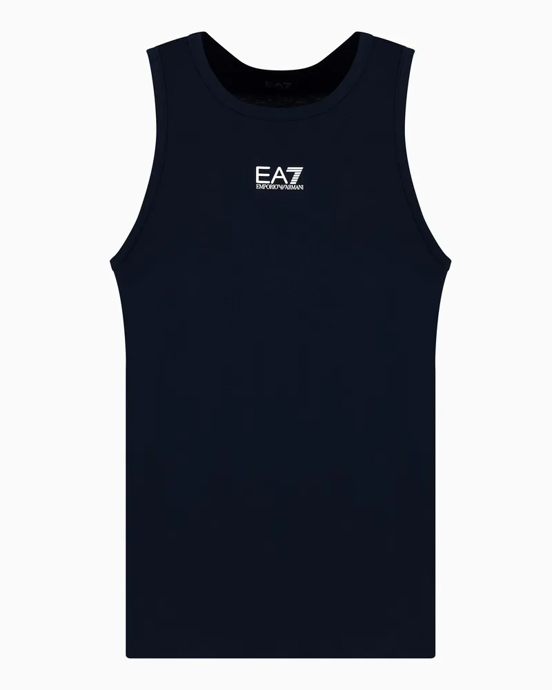 EA7 Core Identity Tanktop aus Baumwolljersey Marineblau