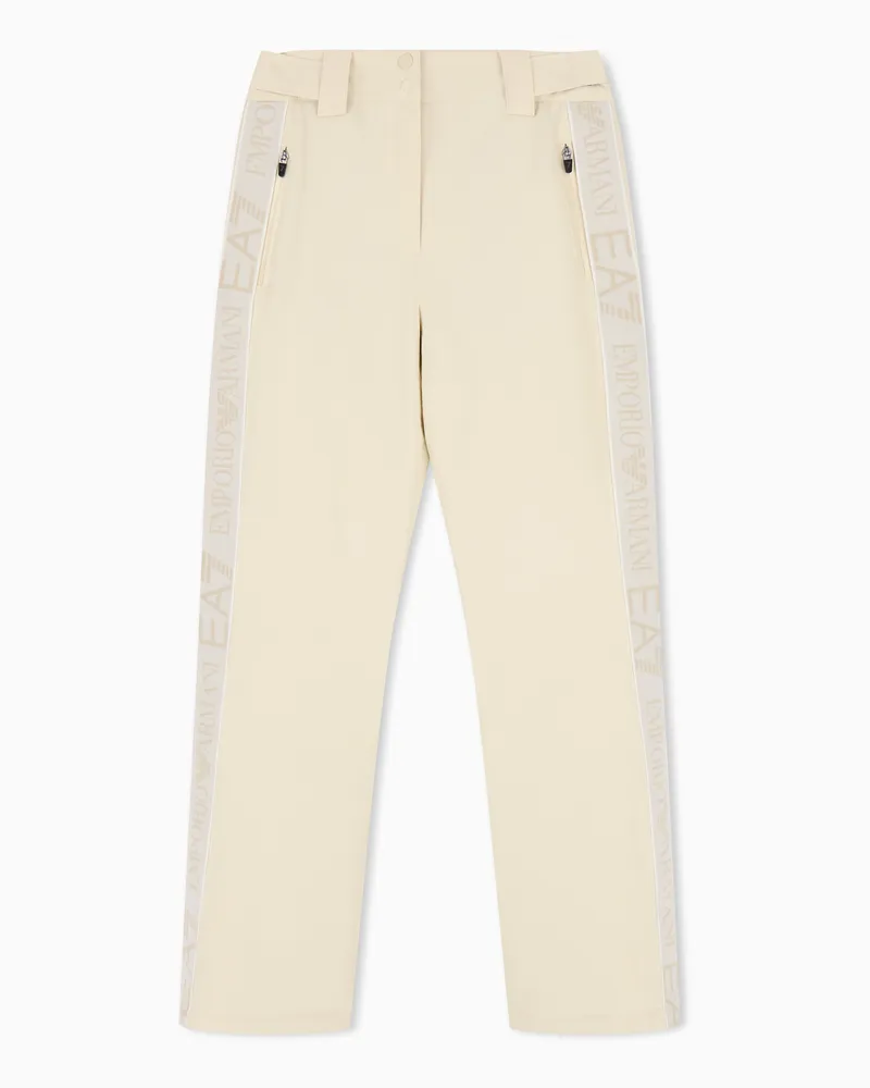 EA7 Skihose aus TORAY DERMIZAX mit STRATUM7-Wattierung und Logo-Tape-Detail Weiß