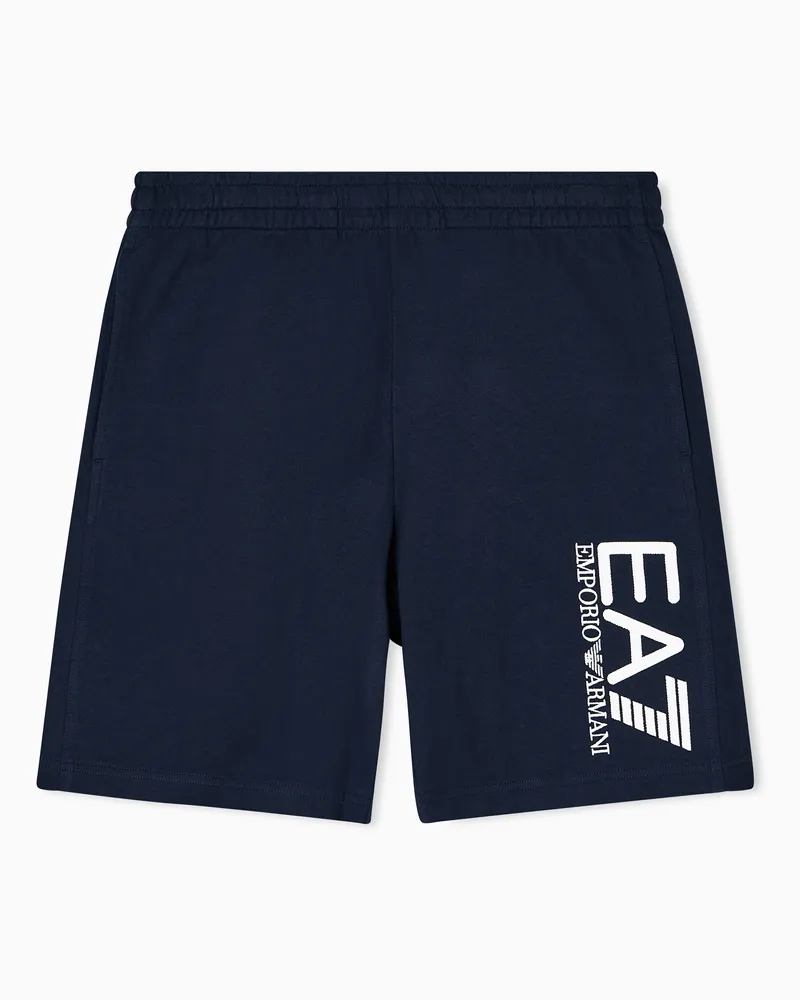 EA7 Visibility Bermudashorts aus Baumwolle Blau