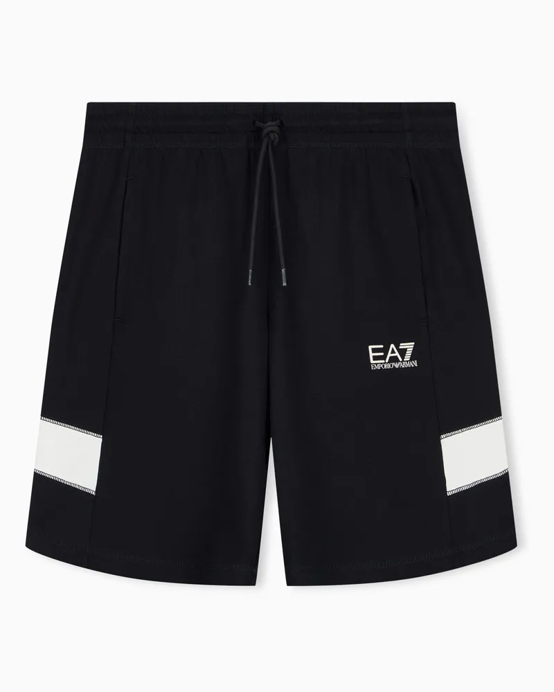 EA7 Core Identity Bermudashorts aus Baumwolle Schwarz