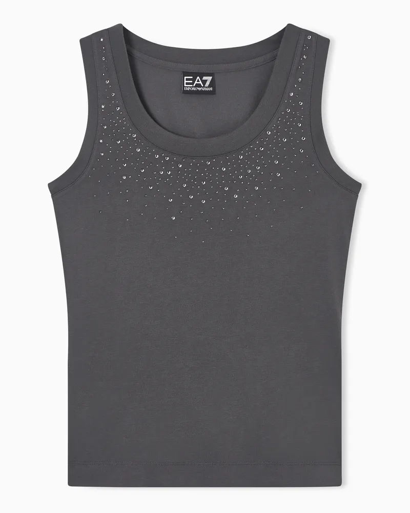 EA7 Precious Tanktop aus Viskosemischung Grau