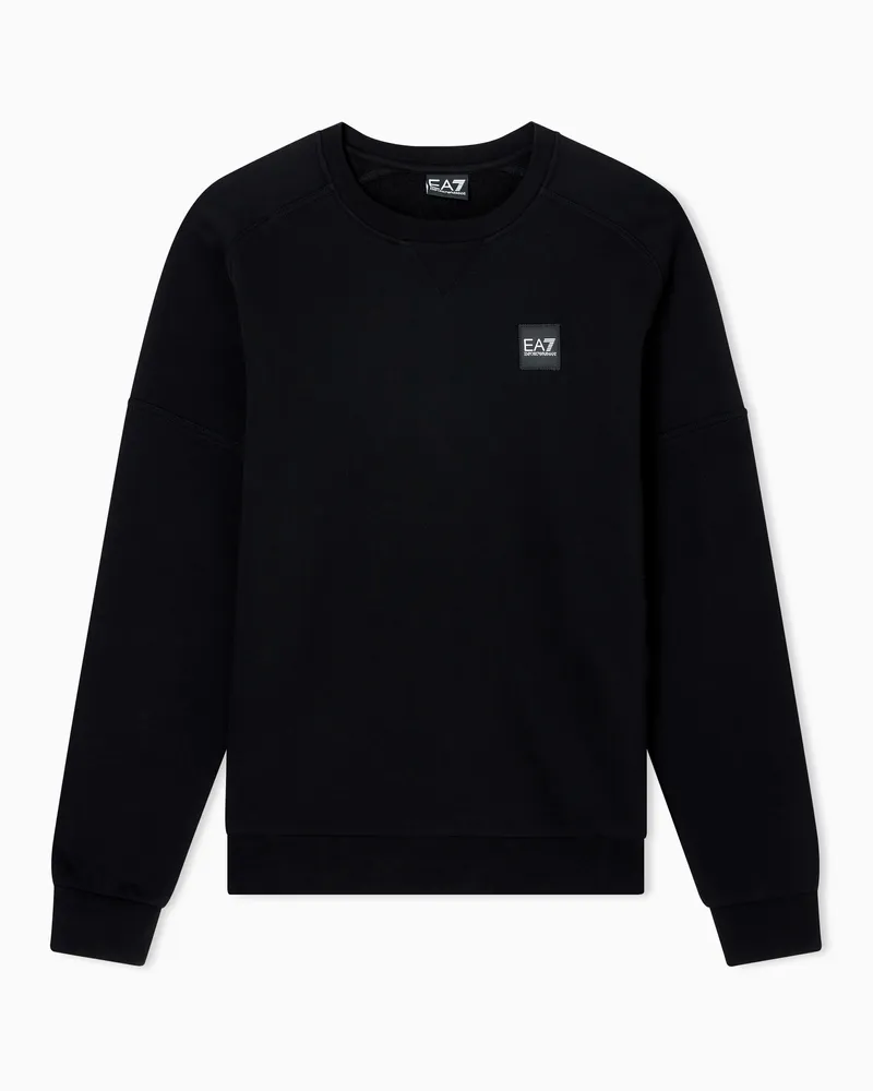 EA7 Visibility Sweatshirt mit Rundhalsausschnitt aus einer Baumwollmischung Schwarz