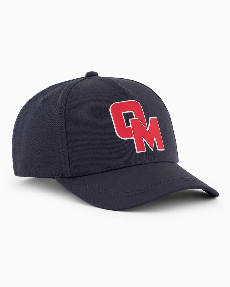 EA7 Olimpia Milano Baseballkappe aus Baumwolle Marineblau