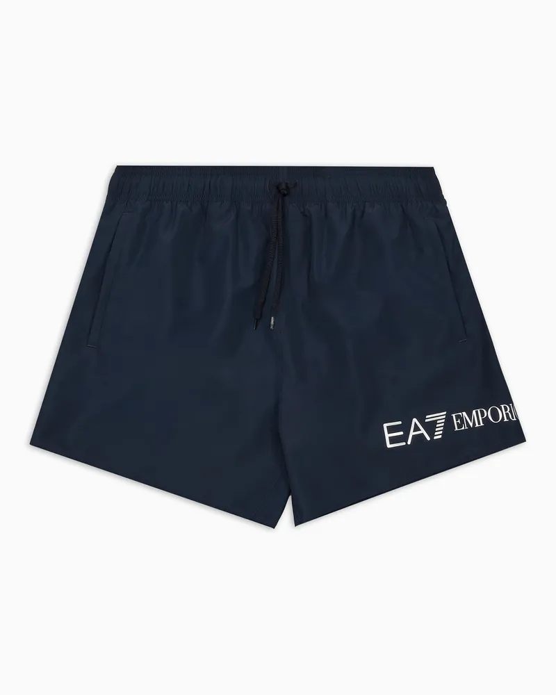 EA7 Badeboxershorts mit Logo Blau