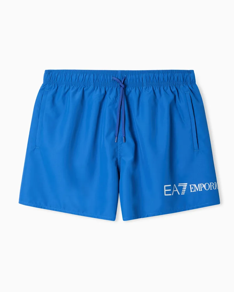 EA7 Badeboxershorts mit Logo Blau