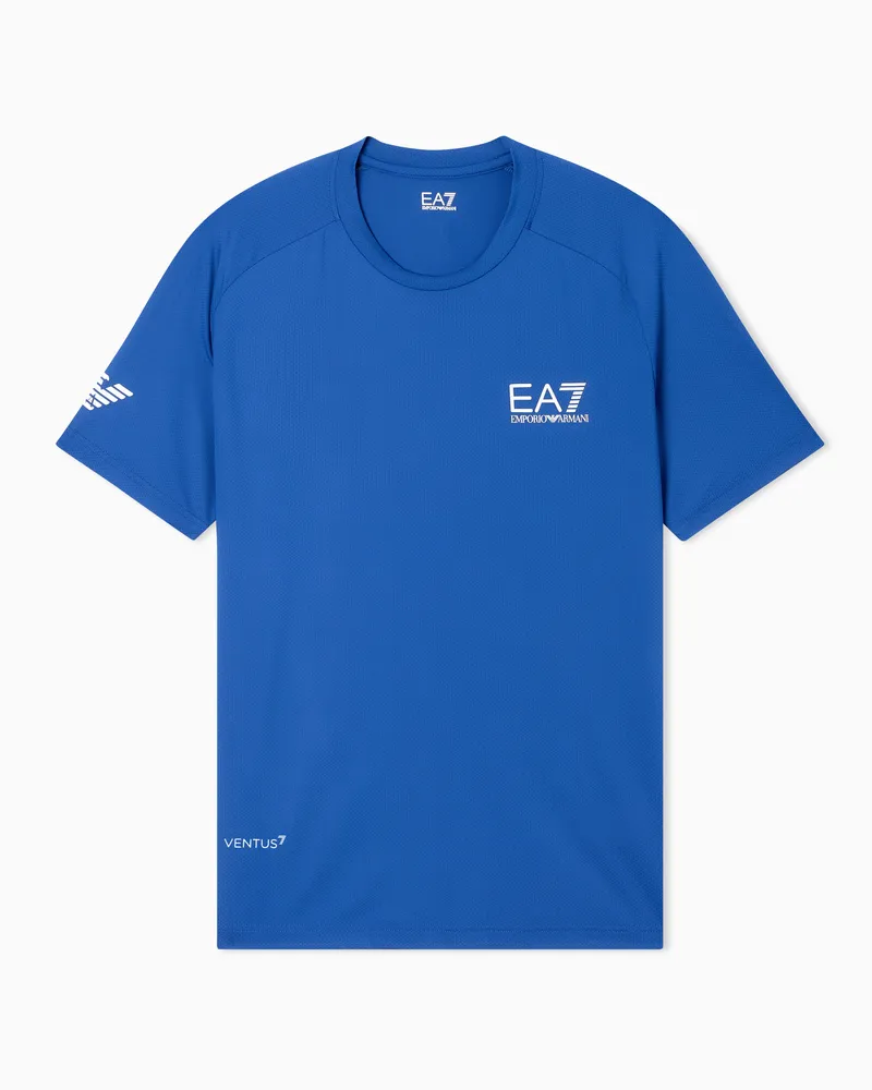 EA7 Tennis Pro T-Shirt aus VENTUS7-Funktionsgewebe Blau