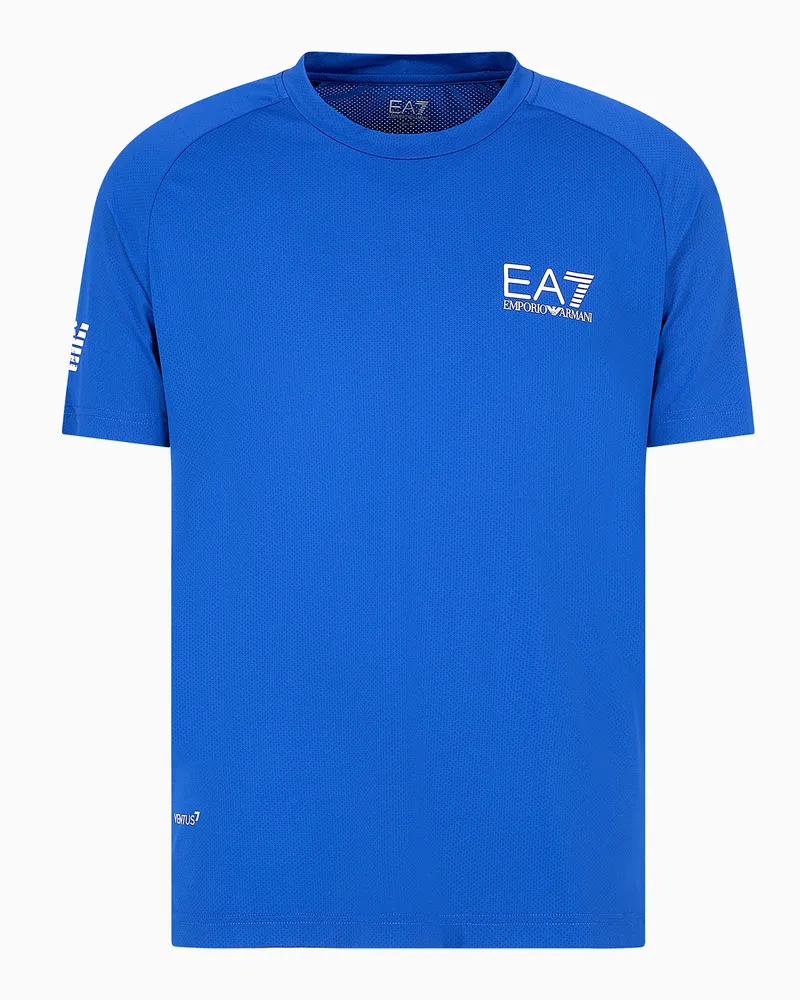 EA7 Tennis Pro T-Shirt aus VENTUS7-Funktionsgewebe Blau