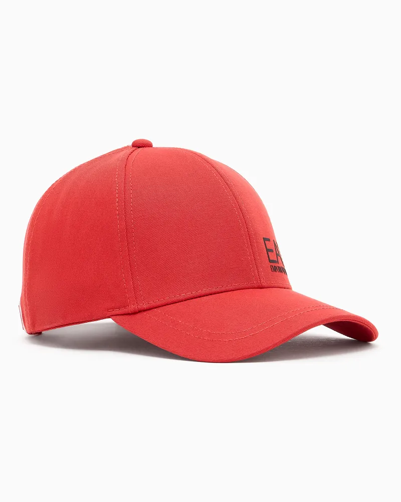 EA7 Train Core Baseballcap aus Baumwolle Rot